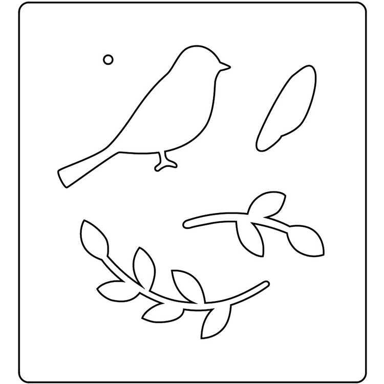 Creativ company matrice de découpe, oiseau, taille 14x15,25 cm, épaisseur 15 mm, 1 pièce