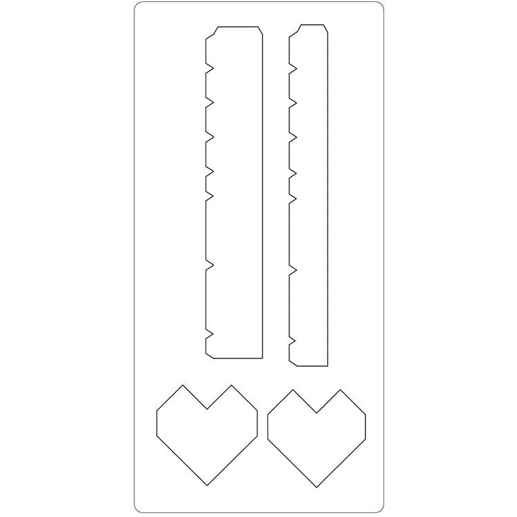 Gabarit de découpe Creativ company, boîte coeur, taille 15,2x30,37 cm, épaisseur 15 mm, 1 pièce