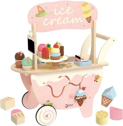 Chariot à glace en bois du monde classique
