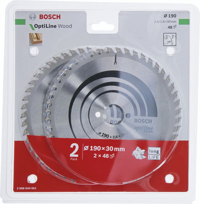 Bosch 2x bois optiline 190x30x2,6 1,6x48t