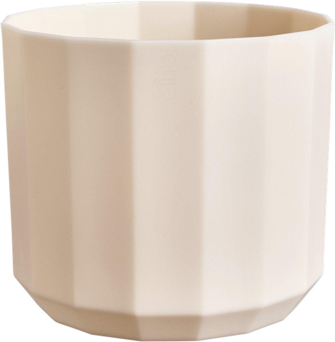 Elho facette ronde 17cm - pot de fleur d'intérieur - 100% plastique recyclé - ø 16,6 x h 14,9 cm - rose amande