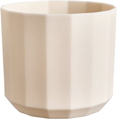 Elho facette ronde 17cm - pot de fleur d'intérieur - 100% plastique recyclé - ø 16,6 x h 14,9 cm - rose amande