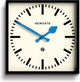 Newgate numéro cinq - horloge murale - aiguilles bleues