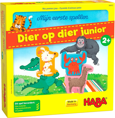 Haba jeu de société mes premiers jeux – animal sur animal junior (fr)