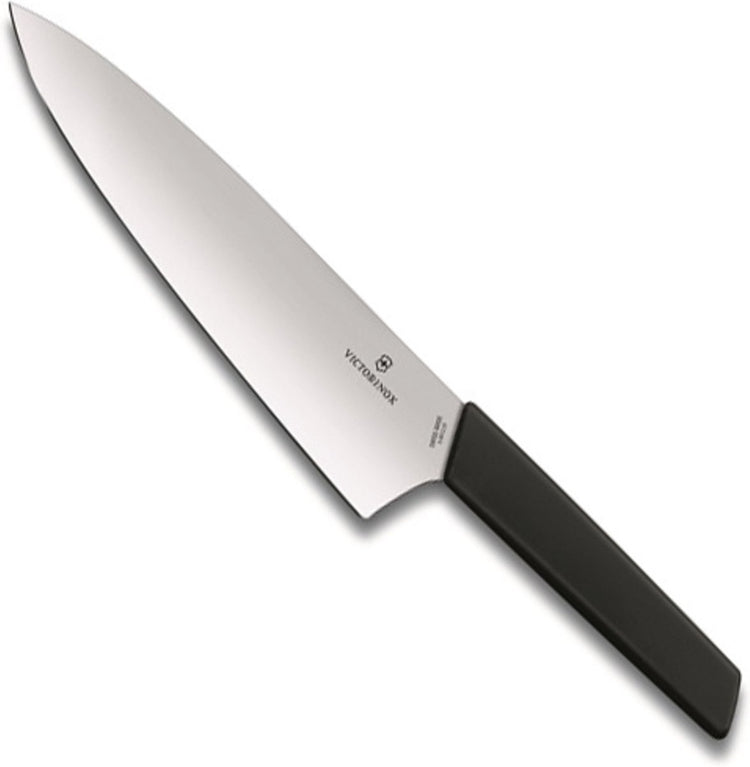 Couteau de chef moderne suisse Victorinox - 20cm - acier inoxydable plastique pp - noir