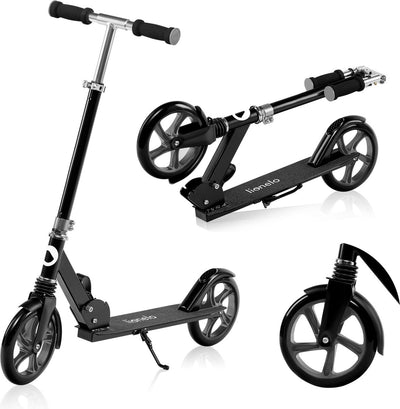 Trottinette Lionelo Luca - trottinette pliable jusqu'à 100 kg - roulements ABEC-7 - roues 200 mm - amortissement résistant aux chocs - 3 réglages de hauteur - plateforme antidérapante - adolescents adultes