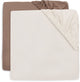 Drap-housse lit Jollein - 70 75x140 150cm - jersey - ivoire café au lait