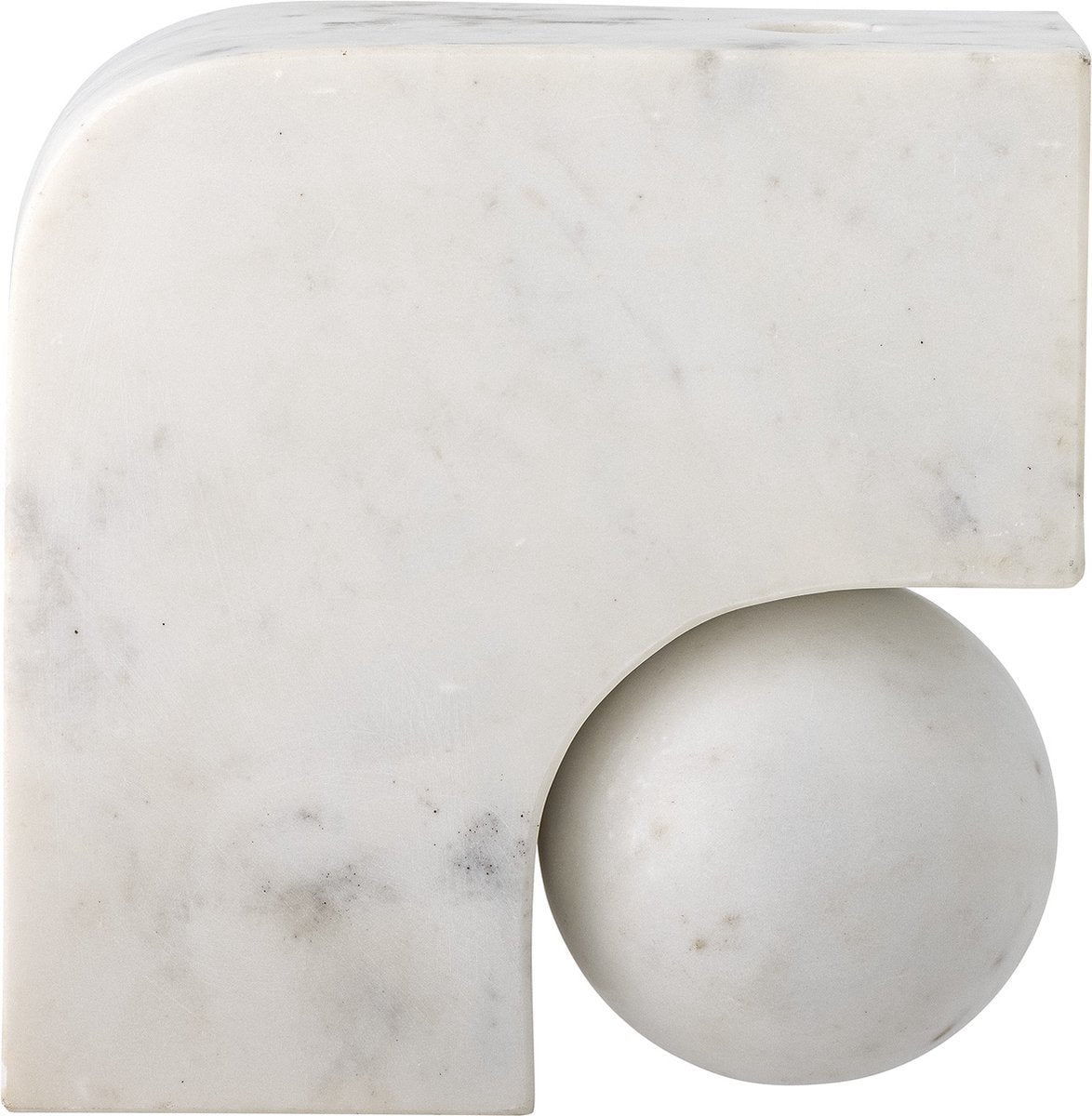 Bloomingville - bougeoir abbelin - blanc - marbre