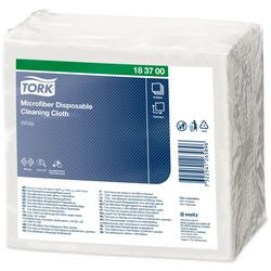Chiffon de nettoyage blanc en microfibre Tork