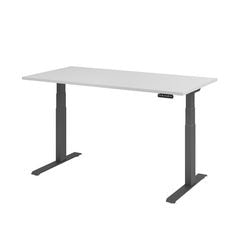 Bach marteau de bureau assis-debout vxdkb16 5 g gris 1600 x 800 mm