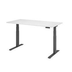 Bach bureau assis-debout marteau vxdkb16 w g blanc 1600 x 800 mm