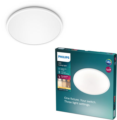 Philips LED Plafonnier super fin Philips - lumière blanc chaud - 15w