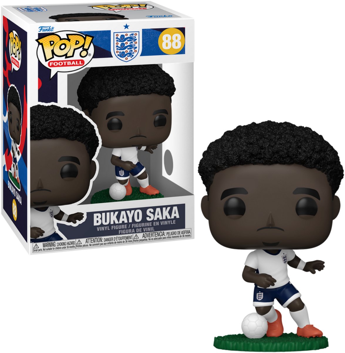 Funko efl pop! figurine en vinyle football angleterre - bukayo saka 9 cm pop! chiffre