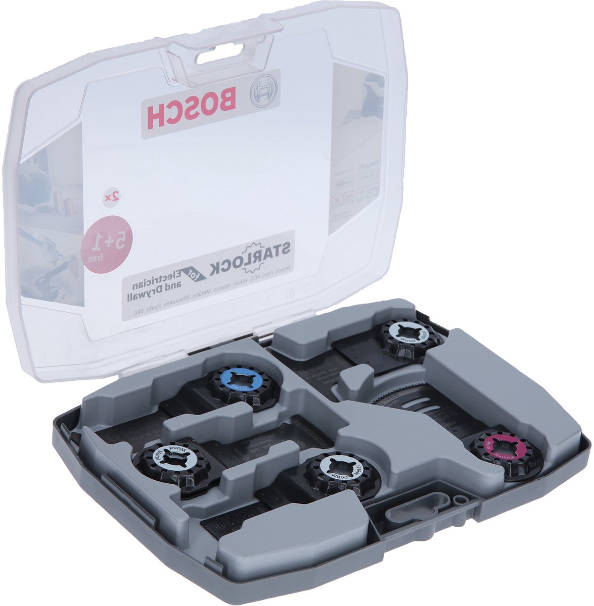 Bosch accessoires starlock pour cloison sèche électricien 5+1 pour multi-outils - 2608664622