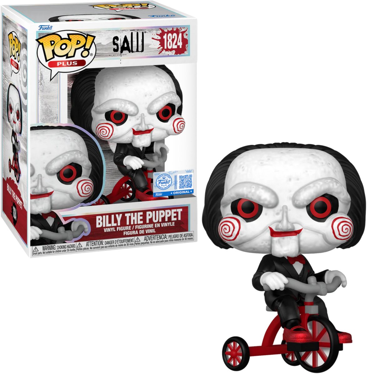 Funko-pop ! - plus : scie - Billy la marionnette sur tricycle #1824 - édition exclusive