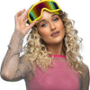 Boland party lunettes de ski jaune fluo