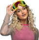Boland party lunettes de ski jaune fluo