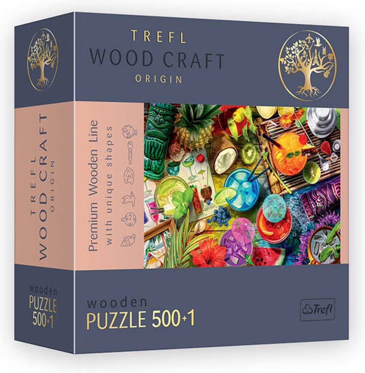 Trefl puzzle cocktails colorés 500 pièces en carton.
