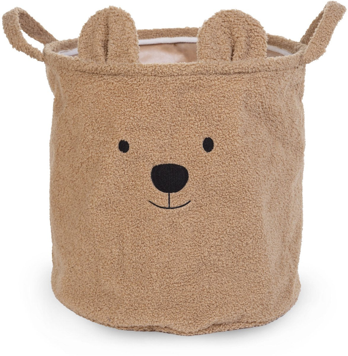 Childhome - panier de rangement - 40x40x40 cm - peluche - marron - panier à jouets - panier à linge