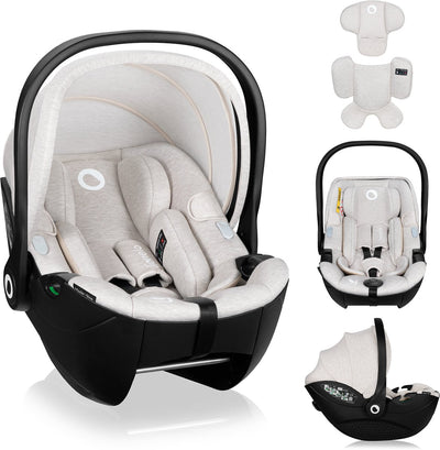 Lionelo moxie i-size - porte-bébé auto dès la naissance - 40-87 cm - dos à la route (rwf) - tissu bambou - dri-seat - poids léger 4,3 kg - compatible isofix - mousse à mémoire de forme - ceintures magnétiques - pare-soleil - appui-tête réglable