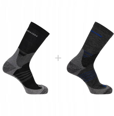 Salomon - x ultra access crew chaussettes | Paquet de 2 | chaussettes | taille m 39-41 - noir anthracite