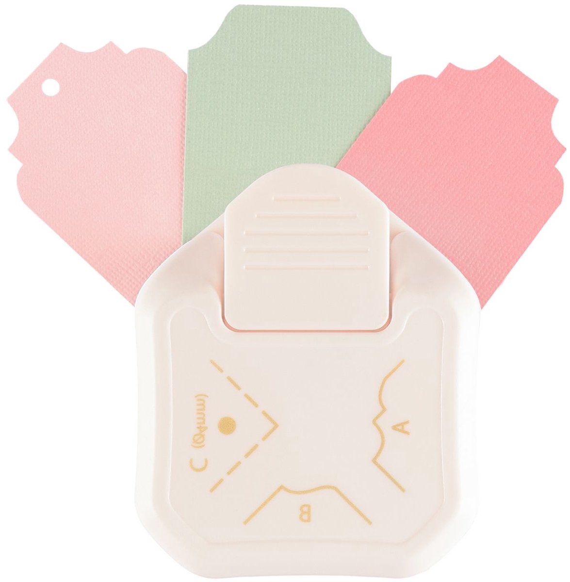 Vaessen creative • Perforatrice d'angle 3 en 1 pour étiquettes vintage