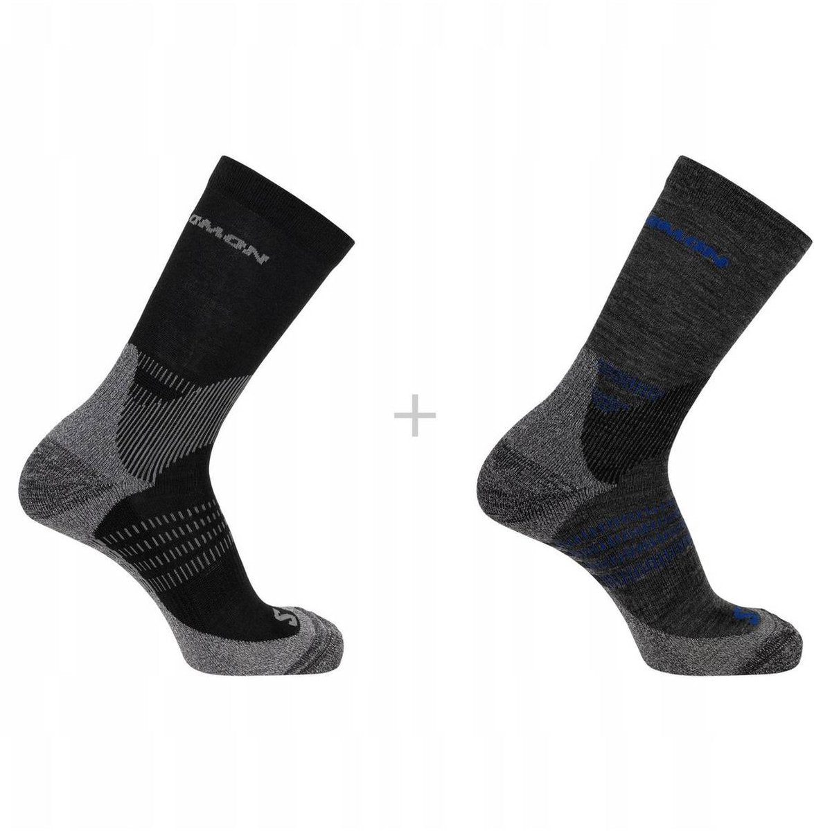 Chaussettes Salomon x ultra access Crew - laine mérinos - 2 paires - taille 42-44