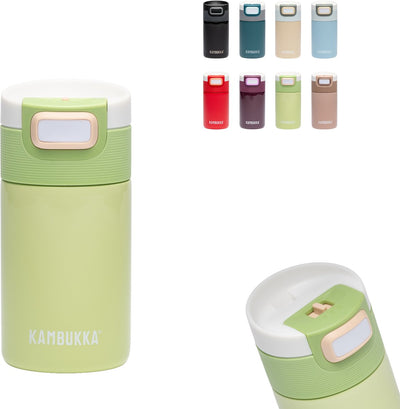 Kambukka etna tasse thermos 300 ml - tasse à café à emporter - facile à nettoyer - tasse à café étanche - tasse à thé - tasse de voyage - pistache parfaite