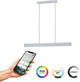 Eglo connect.z andreas-z suspension - 117 cm - gris|blanc - lumière blanche rgb réglable - dimmable - zigbee