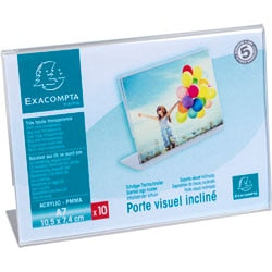 Porte étiquette exacompta 87058qd bureau cristal lot de 10