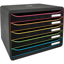 Commode exacompta 308914d bureau noir noir