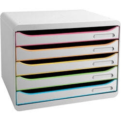 Commode exacompta 308913d bureau noir blanc