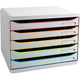 Commode exacompta 308913d bureau noir blanc