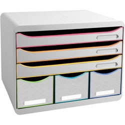 Commode exacompta 306913d bureau noir blanc