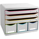Commode exacompta 306913d bureau noir blanc