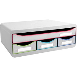 Commode exacompta 319913d bureau noir blanc