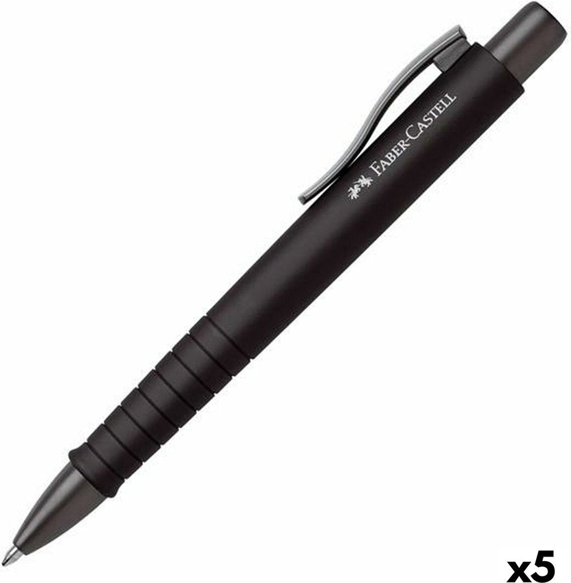 Faber-Castell stylo poly bille xb noir 5 pièces