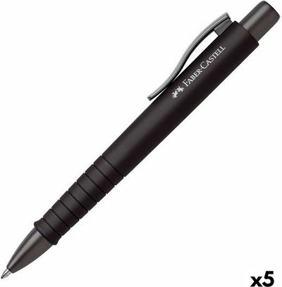 Faber-Castell stylo poly bille xb noir 5 pièces
