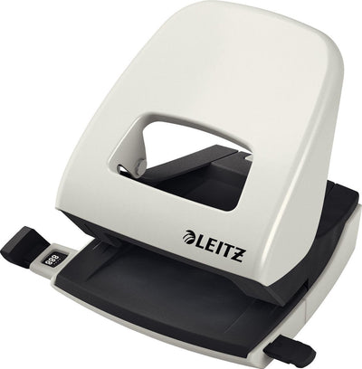 Perforatrice de bureau en métal Leitz nexxt - perfore jusqu'à 30 feuilles - pour dossiers et classeurs à anneaux - gris