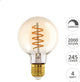 Lampe LED Eglo - E27 - ø 8 cm - G80 - ambre - 2000k - dimmable