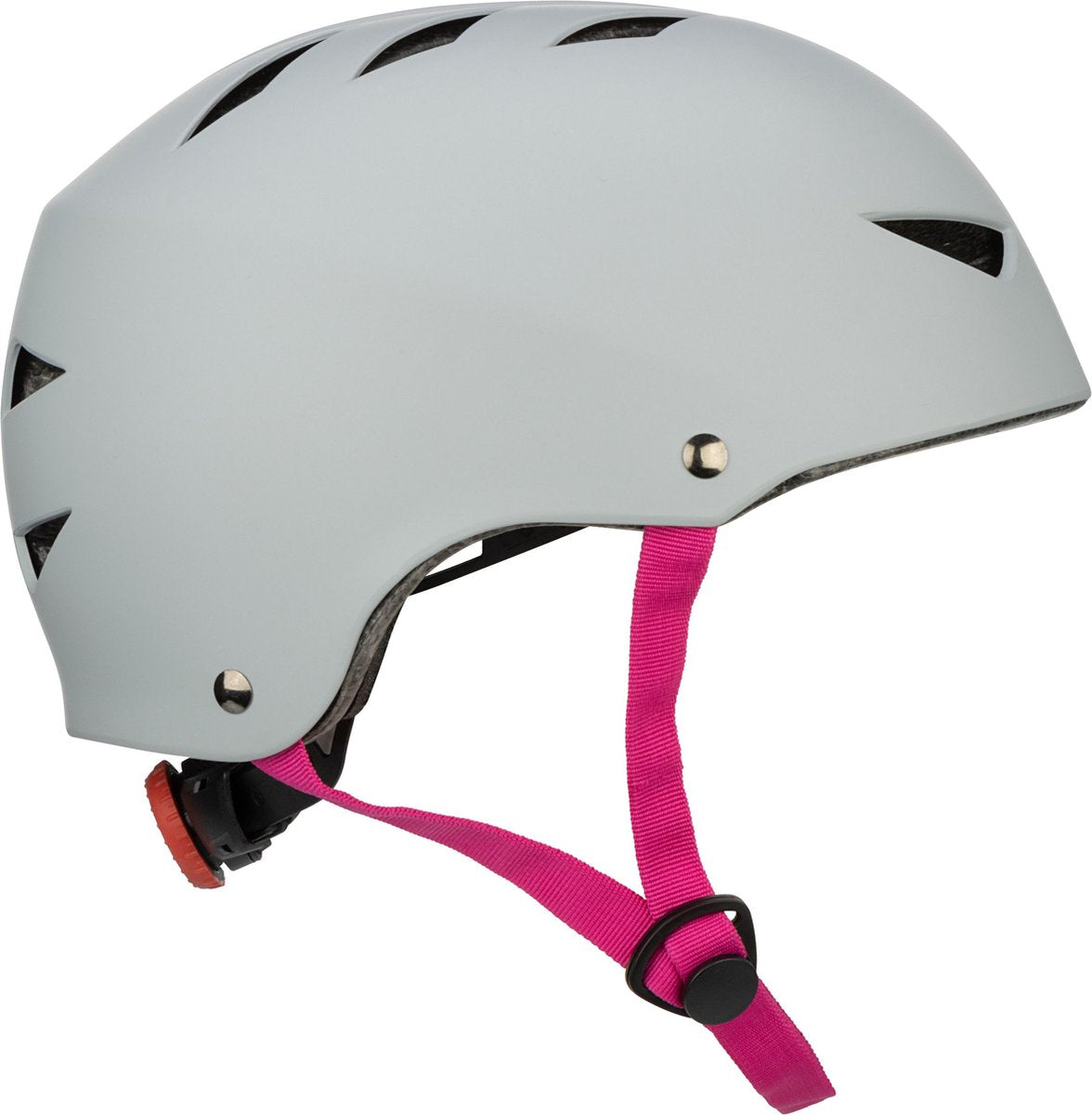 Nijdam casque de skate réglable - stone blush - taille l - 58-62 cm - gris rose