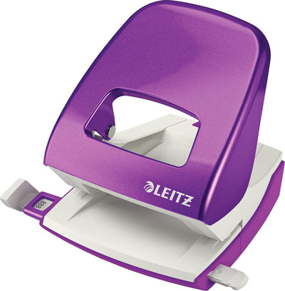 Perforatrice Leitz ne nexxt wow - 2 trous - perfore jusqu'à 30 feuilles - idéale pour le bureau à domicile - violet métallisé