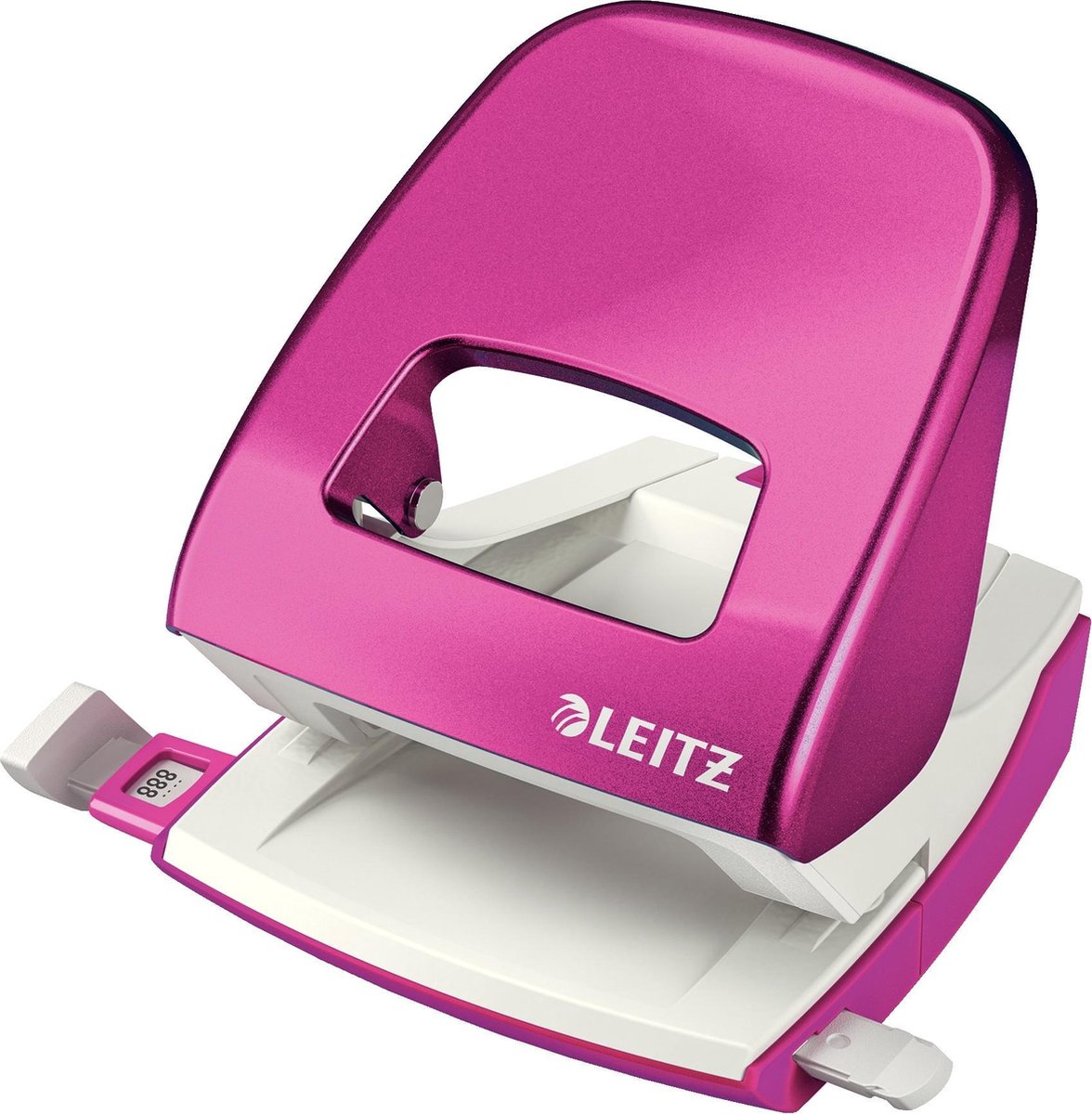 Perforatrice Leitz wow 2 trous - perfore jusqu'à 30 feuilles - rose métallisé