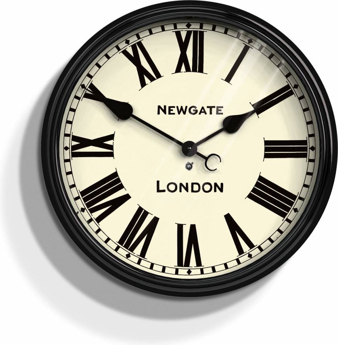 Newgate Battersby - horloge murale - noir