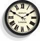 Newgate Battersby - horloge murale - noir