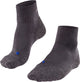 Falke tk2 cool chaussettes de marche courtes anti-ampoules en lyocell épais en matériau fonctionnel hommes gris - taille 46-48