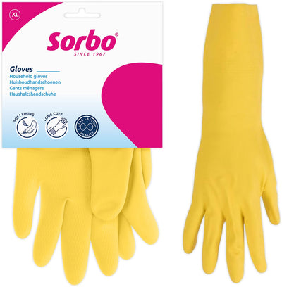 Gants de ménage Sorbo xl - manchette extra longue - poignée antidérapante - pour usage professionnel à domicile