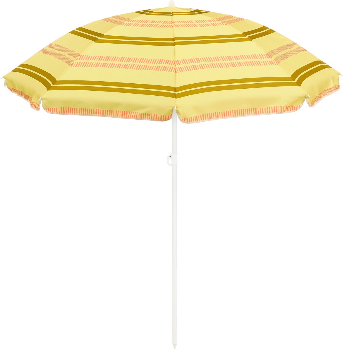 Parasol rayé décorations Mica ø160 cm – marron clair – 180 cm de haut