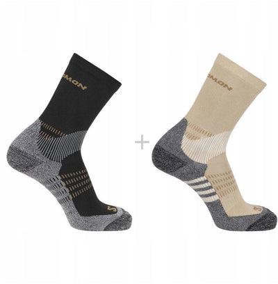 Salomon - x ultra access crew chaussettes | Paquet de 2 | chaussettes | taille s 36-38 - noir sable