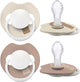 Sucette Difrax lovi Dynamic Prime Glow - 18+ mois - beige et marron - 2 pièces